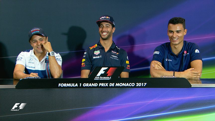 Drivers face the press in Monaco