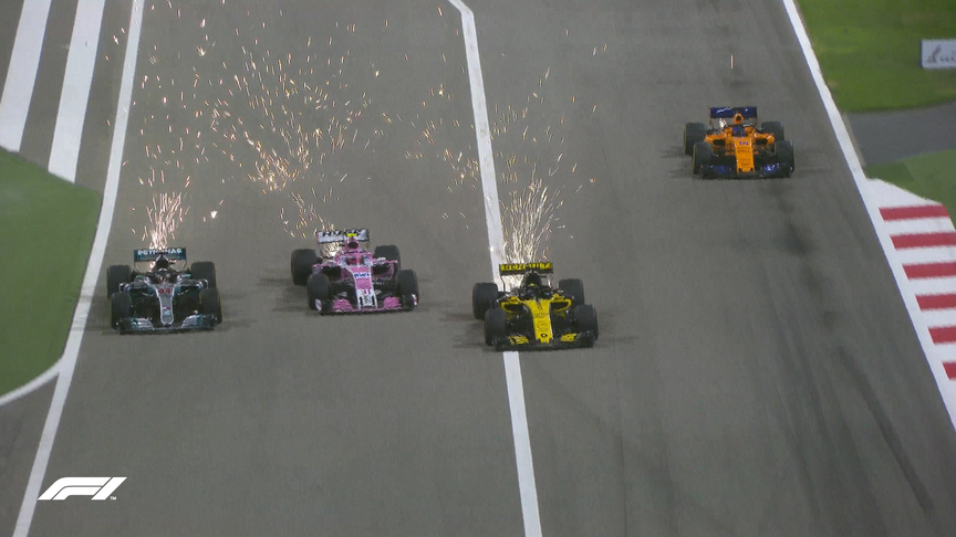 RACE: Hamilton’s triple overtake at Turn 1