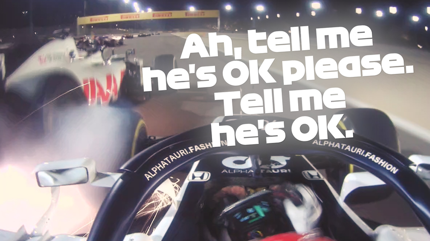 2020 Bahrain Grand Prix: Kvyat concern after Grosjean crash