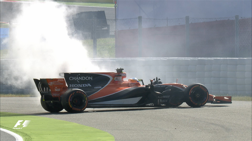 FP1 – Home favourite Alonso hits trouble immediately