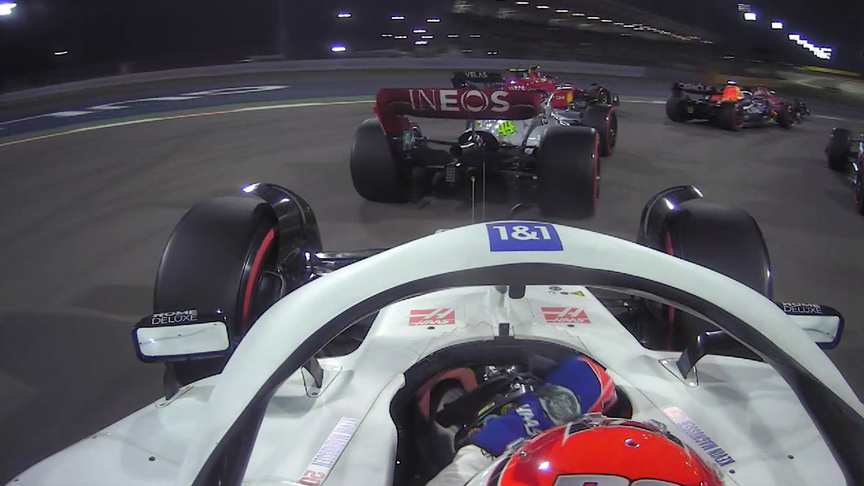 ONBOARD: Kevin Magnussen jumps to P5 at Bahrain GP race start