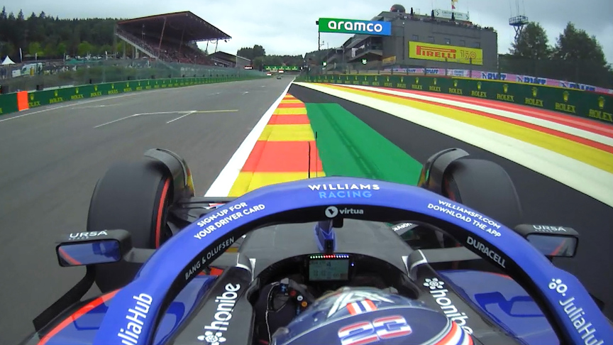 2022 Belgian GP Qualifying: Albon celebrates making Q3 at Spa