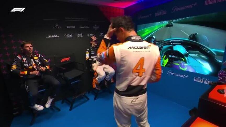 2024 Singapore Grand Prix: Listen in to the chat from the top three drivers in the cool-down room after the race