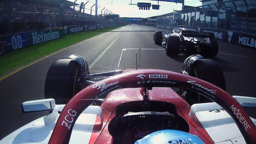 2022 Australian Grand Prix: Bottas streaks past Tsunoda on main straight