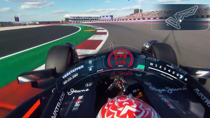 Track View: Onboard with Max Verstappen around the Circuit of The Americas in Austin