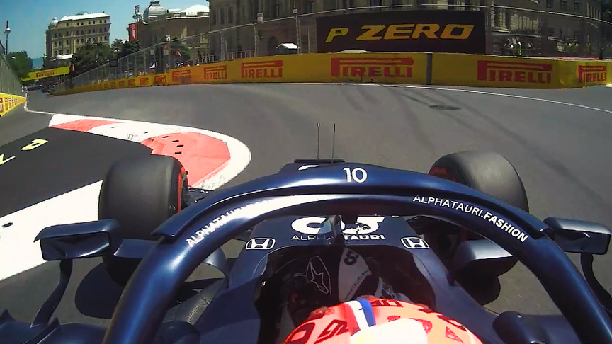 2021 Azerbaijan GP FP3: Onboard for Pierre Gasly’s fastest lap