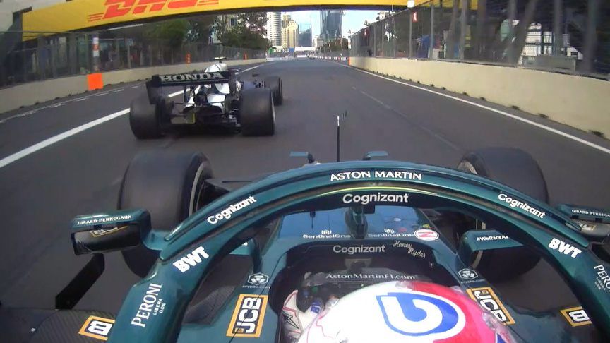 2021 Azerbaijan Grand Prix: Vettel passes Gasly for P4 on race restart